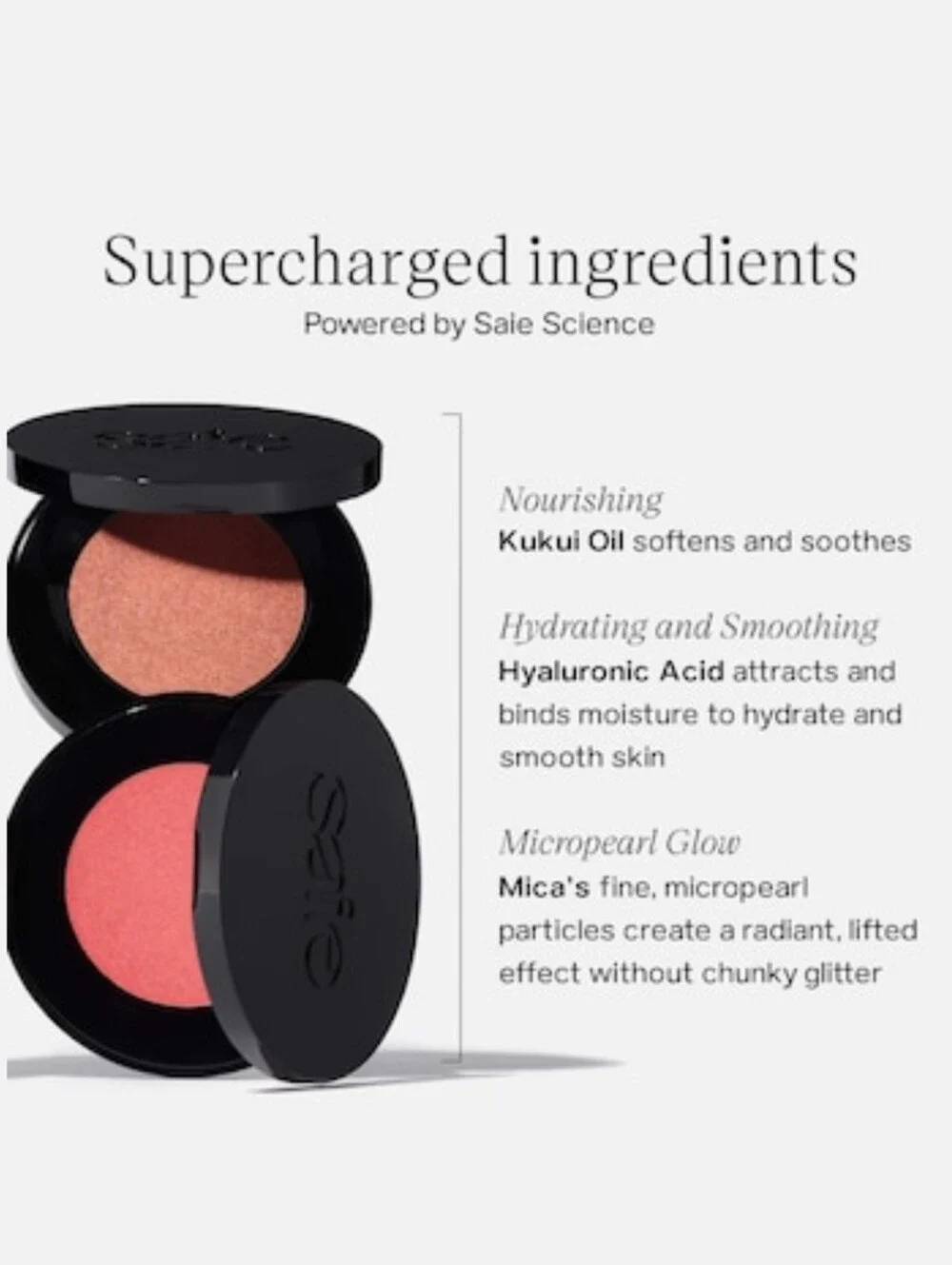 SAIE Peach Glow CREAM Highlighting Blush -New